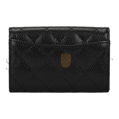 CHANEL GRAINED CALFSKIN FLAP CARD HOLDER WALLET AP0214 (11.3*7.5*2.5cm)
